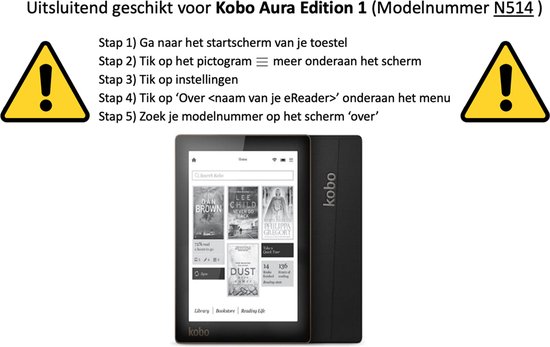 Hoesje geschikt voor Kobo Aura Edition 1 - Extreme Shock Case - Sleepcover - Hoesje geschikt voor Kobo Aura Edition 1 Flip Cover Turquoise van Extreme Shock Case — afbeelding 5