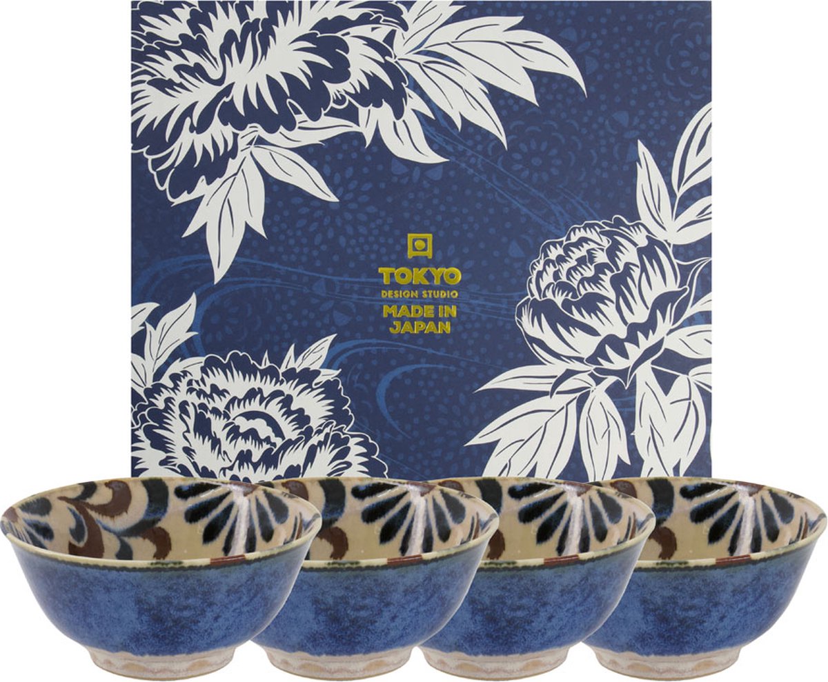 TOKYO DESIGN STUDIO - Kommen Cadeau Set 14.8×6.8cm 550ml 4pcs Kariyushi