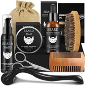 Beardcare® - XXL Baardgroei kit - Baardverzorging - Baardkam - Baard derma roller - Baardolie - Baardbalsem - 9 delig