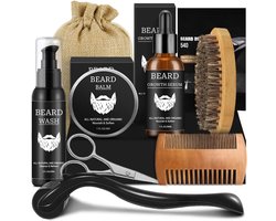 Beardcare® - XXL Baardgroei kit - Baardverzorging - Baardkam - Baard derma roller - Baardolie - Baardbalsem - 9 delig