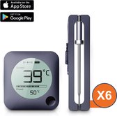 Claire BBQ thermometer - Vleesthermometer - Oventhermometer - Draadloos met app - Incl. Batterijen en 6 meetsondes