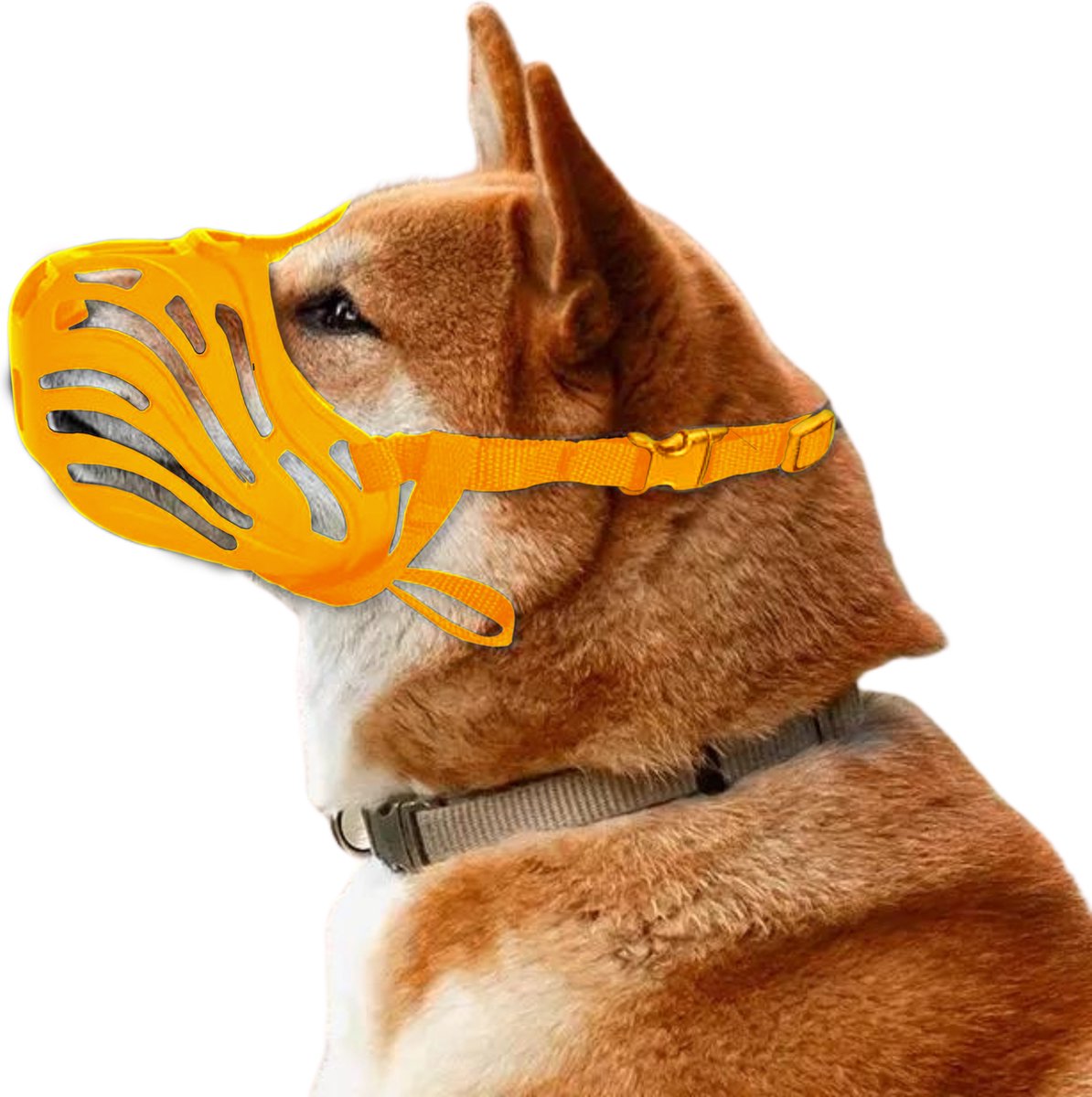 Leren muilkorf voor honden, groot, medium, Duitse herder, Dobermann, Rottweiler, volwassen paard en hond, muilkorf voor honden, metaal, robuust, hondenmuilkorf, anti-blaffen, anti-bijt, verstelbaar
