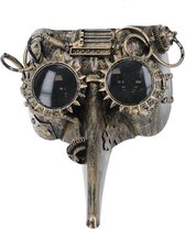 Smiffys - Victorian Steampunk Plague Doctor Masker - Bronskleurig