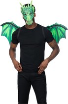 Smiffys Set d'accessoires de costume Dragon Kit Vert