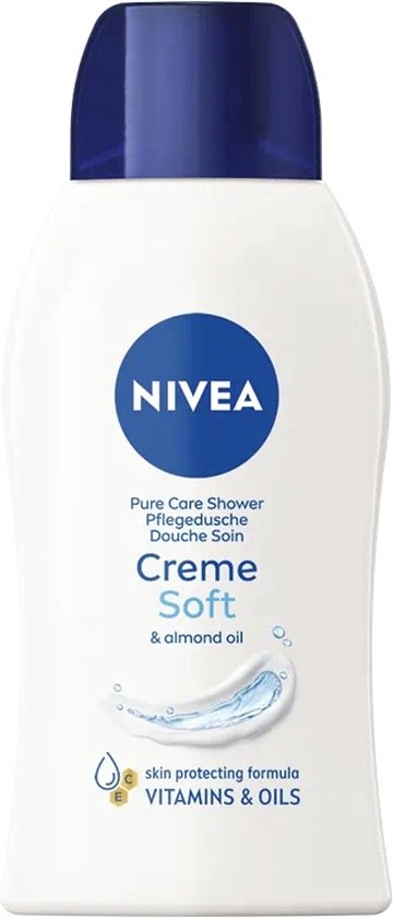 NIVEA Creme Soft Duschecreme, 250 Ml – Sanfte Reinigung Mit Physiologischem PH-Wert, Für Geschmeidige Haut & Gesicht