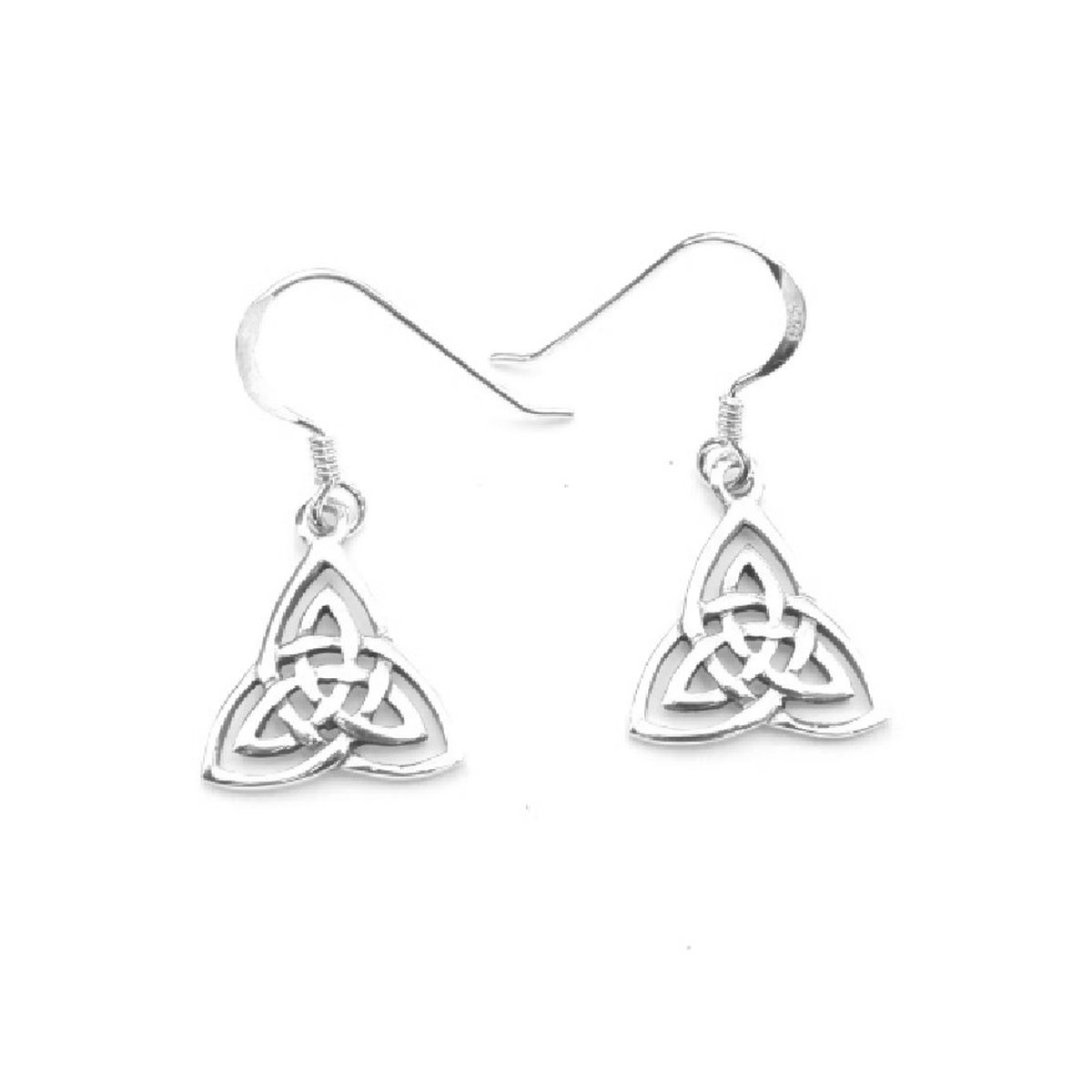 Keltische triquetra oorstekers van echt zilver