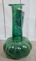 kleine vaas - vaasje - groen - lange hals - 13 cm