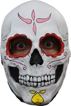 "Masker skelet met rode oogkringen Halloween  - Verkleedmasker - One size"