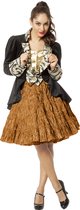 Wilbers & Wilbers - Petticoat Swing Luxe Metallic Brons - - One Size - Carnavalskleding - Verkleedkleding