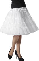 Wilbers & Wilbers - Petticoat Swing Luxe Wit - Wit / Beige - One Size - Carnavalskleding - Verkleedkleding