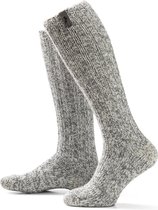 SOXS® Wollen sokken | SOX3556 | Grijs | Kniehoogte | Maat 37-41 | Silver horse label