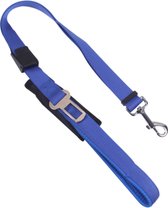 Nobleza Dog Belt - Laisse pour chien de ceinture de sécurité de voiture - Ceinture pour chien avec poignée - Blauw