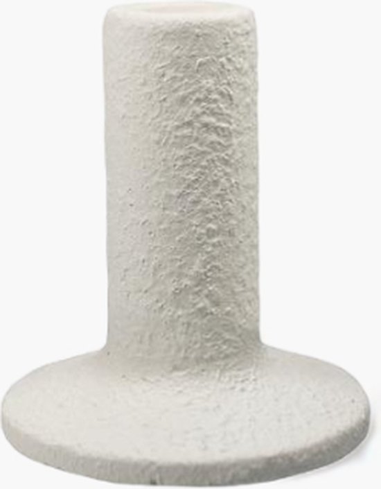 Leeff kandelaar celeste wit klein - cement - Ø 8,6 centimeter x 7 centimeter