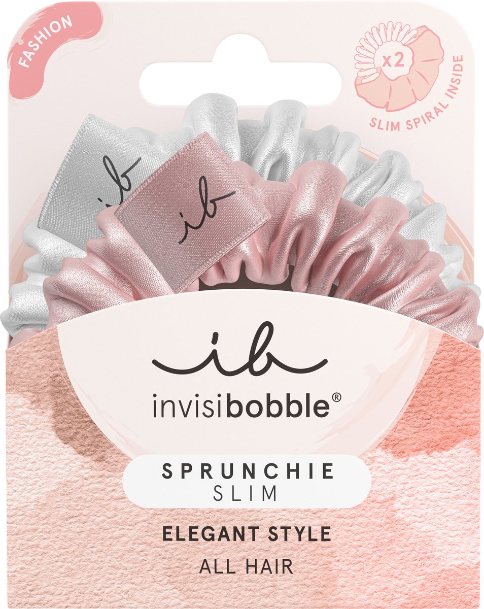 Invisibobble - Scrunchie Slim Hair Ring Bella Chrome - 2st