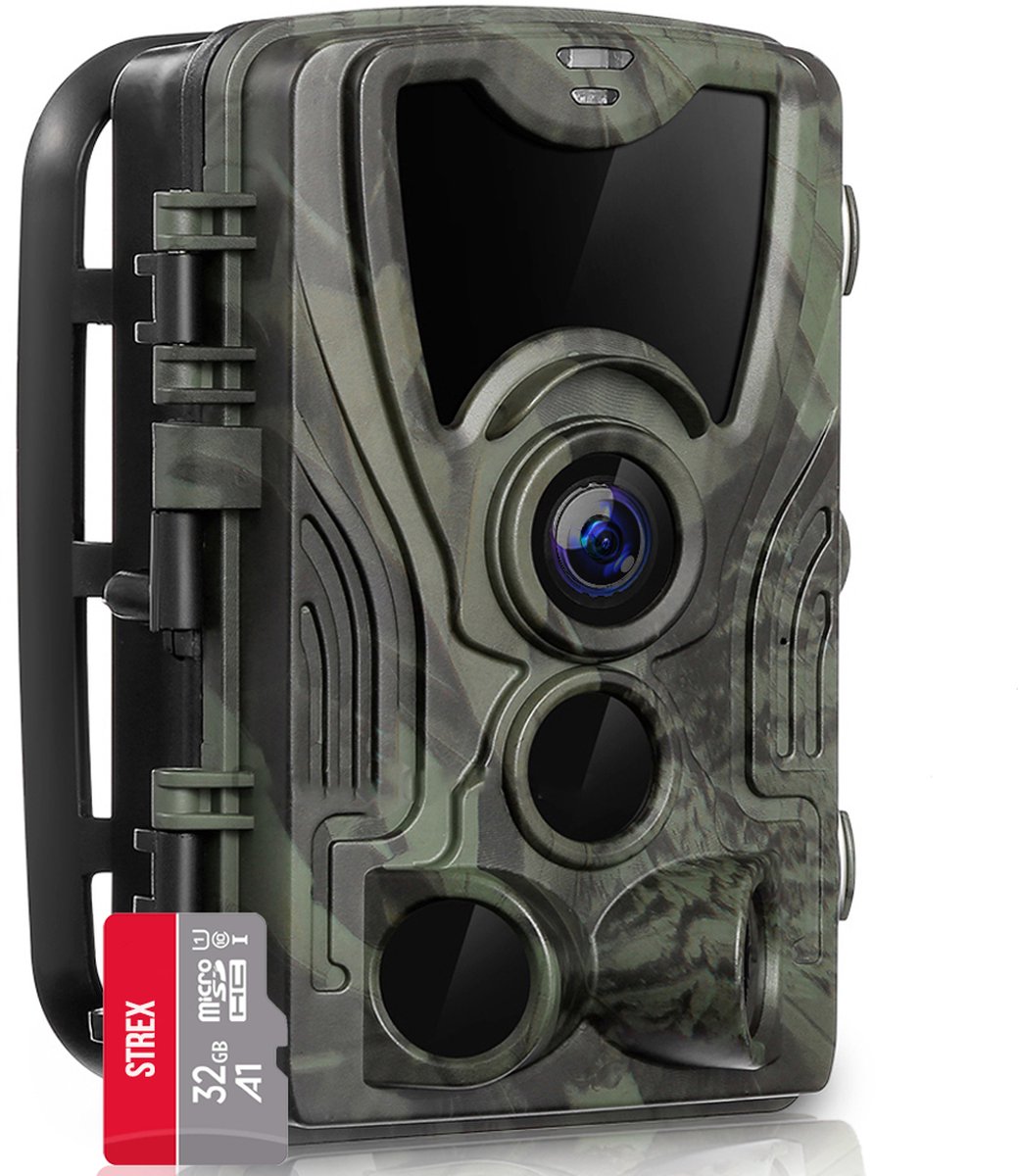 Strex Wildcamera met Nachtzicht - 36MP 4K ULTRA HD - Waterdicht - Incl. 32 GB SD - Wild Camera - Strex