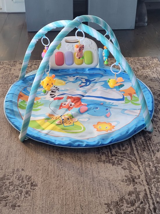 iBello Baby Fitness Piano Baby s Piano Gym Mat Blauw bol