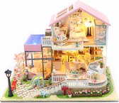 Hongda DIY Miniatuur Huisjes - Modelbouwpakket - Houten Modelbouw - Voor Volwassenen (14+) - Poppenhuis - DIY - (Sweet Words)
