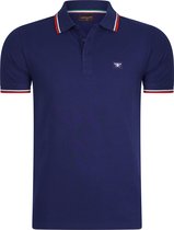 Cappuccino Italia - Heren Polo SS Polo Applique Pique - Blauw - Maat M