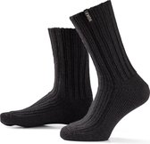 SOXS® Wollen sokken | SOX3535 | Zwart | Kuithoogte | Maat 42-46 | Thunder storm label
