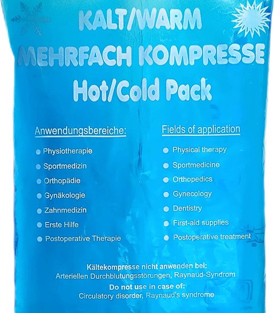 koud-warm kompres - 2 stuks - Hot-cold pack - 12 x 29 cm - 410 gram - Flexibel coolpack / icepack / gelpack voor bij blessures - Platte Koelelementen voor koeltas van MAXXTOOLS — afbeelding 2