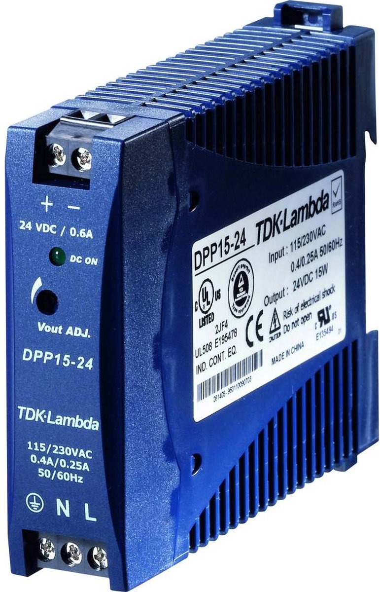 TDK-Lambda DPP30-12 DIN-rail netvoeding 12 V/DC 2.5 A 30 W Aantal uitgangen:1 x Inhoud 1 stuk(s)