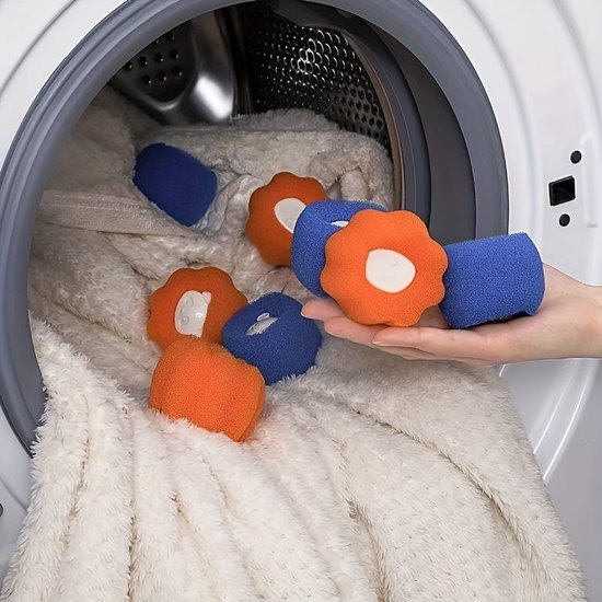 Boules de lavage Oranje épilateur lave-linge - Set de 4 - Eponge lave-linge  - Enlève