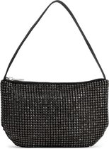 Evening bag for carrying in the hand and on the arm