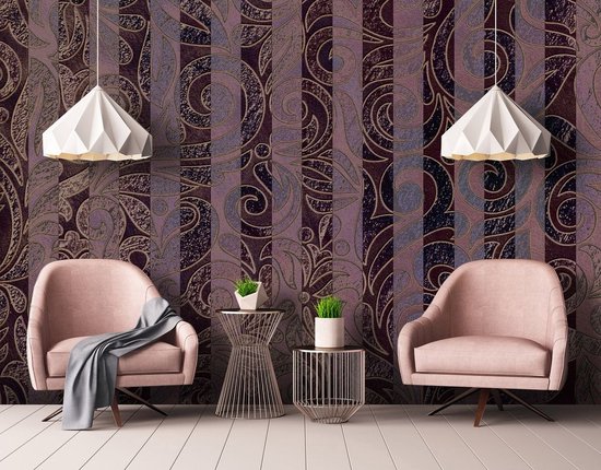 Papier peint photo - Papier peint intissé - Ornement doré - Art - Motif - 312 x 219 cm