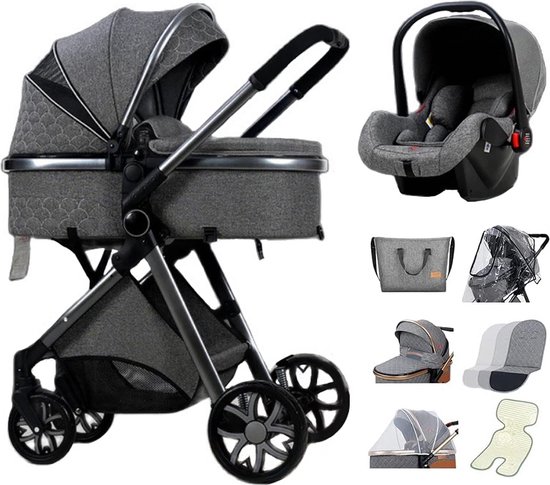 Luxe Multifunctionele 3-in-1 Combi Kinderwagen
