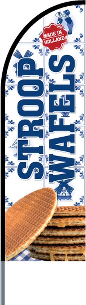 Beachflag - Stroopwafels - Beachflag inclusief mast - Horecavlaggen.nl