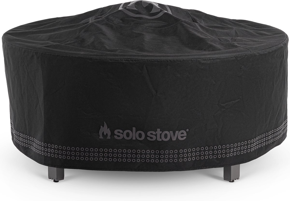 Solo Stove Surround-beschermhoes, Small | Beschermhoes voor de Fire Pit Surround-tafel, weersbestendig, geverfd acryl, pvc-voering, aluminium steunpoten, afmetingen (HxDia): 53 x 108 cm, Zwart