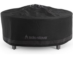 Solo Stove Surround-beschermhoes, Small | Beschermhoes voor de Fire Pit Surround-tafel, weersbestendig, geverfd acryl, pvc-voering, aluminium steunpoten, afmetingen (HxDia): 53 x 108 cm, Zwart