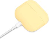 Apple AirPods 3 - Siliconen Case Cover - Hoesje Geschikt voor AirPods 3 - Kleur Geel