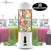 BodyBalance - Draagbare Blender To Go - Smoothie Mini Blender - Draadloos - Wit - 630ML - Portable