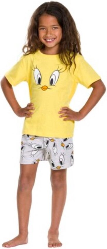 Tweety Shortama / Pyjama Kinderen | Looney Tunes | Korte mouw | Maat 116/122