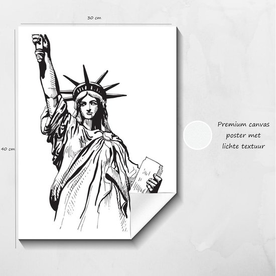 MODERS Canvas Poster New York City 30x40 cm | Vrijheidsbeeld | Posters Voor  In De... | bol.com