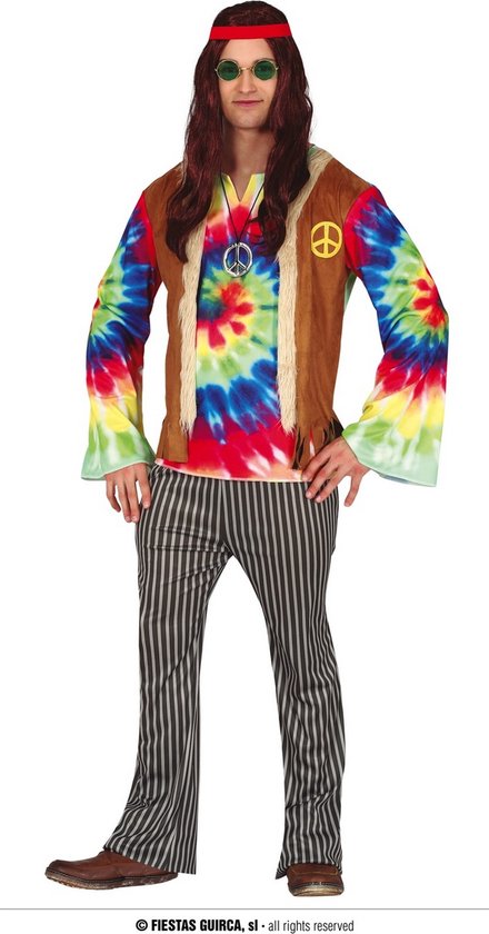 Hippie Kostuum | Hippe Hippie Tie Dye | Man | | Carnaval kostuum | Verkleedkleding