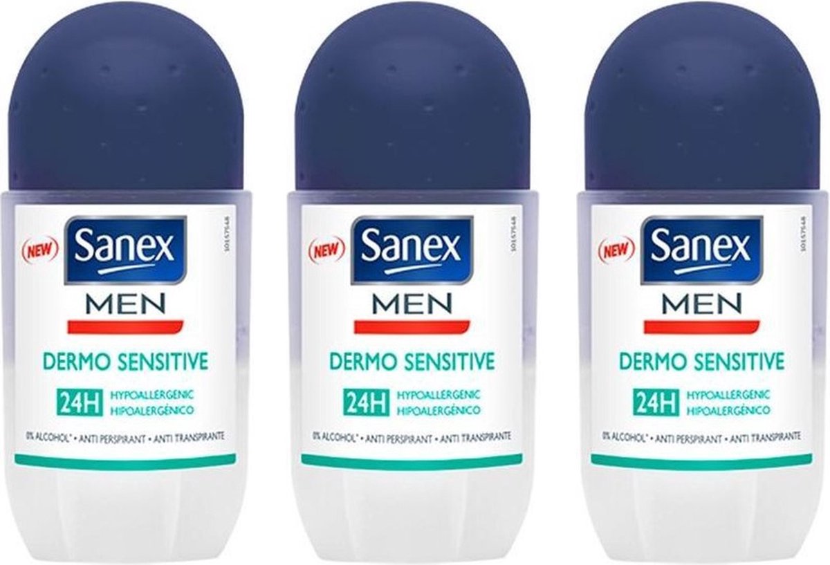 Sanex Deo Roller Men - Dermo Sensitive - 3 x 50 ml