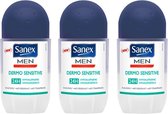 Sanex Deo Roller Men - Dermo Sensitive - 3 x 50 ml