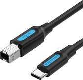 Câble d'imprimante Vention USB-C vers USB - USB C vers USB 2.0 B - Câble d'imprimante USB-C - 2 mètres