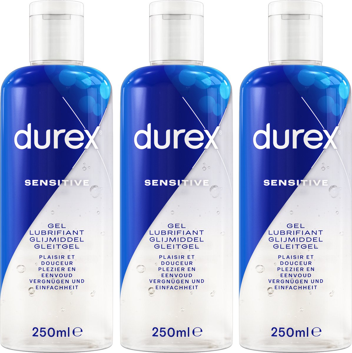 Goedkoopste Durex Glijmiddel Sensitive - 250 ml - Grootverpakking - 3 Stuks - Voordeelverpakking