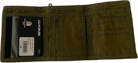 Portefeuille Dakine Rail Pour Homme - Tri-volets, Velcro, Poche Zippée, Anti-RFID, Vert