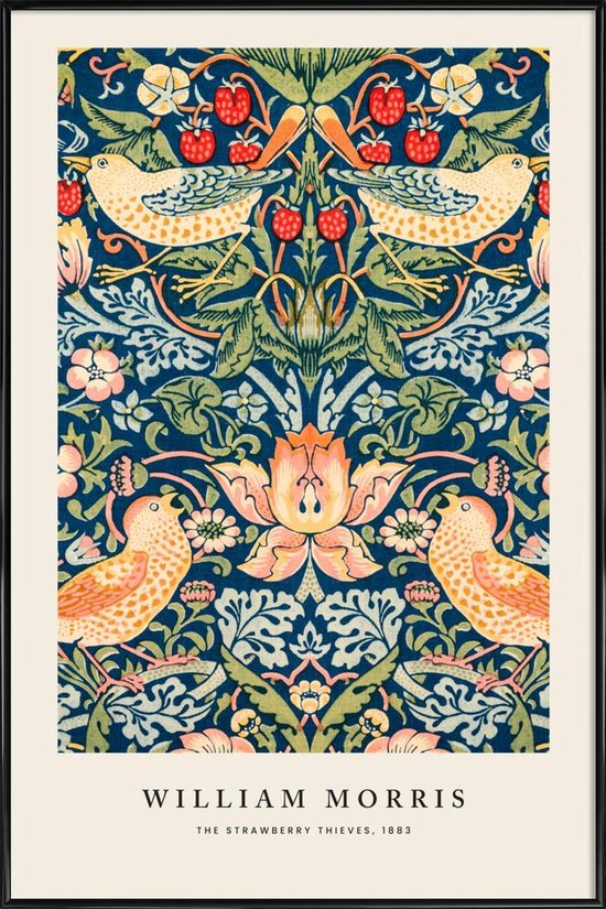 JUNIQE - Poster in kunststof lijst William Morris - The Strawberry