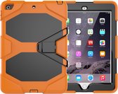 Tablet Beschermhoes geschikt voor Apple iPad 9.7 inch (5e Gen 2017 / 6e Gen 2018) | iPad Pro 1 | iPad Air 2 | Volledig bescherming | Kindvriendelijk Cover met Ingebouwde Screenprotector | Hoes voor Kinderen met Standaard - Oranje
