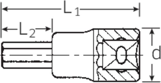 Douille-embout 6 pans intérieurs 7 mm Longueur: 60 mm Stahlwille 03050007 Propulseur: 1/2 (12.5 mm) 1 pc(s)