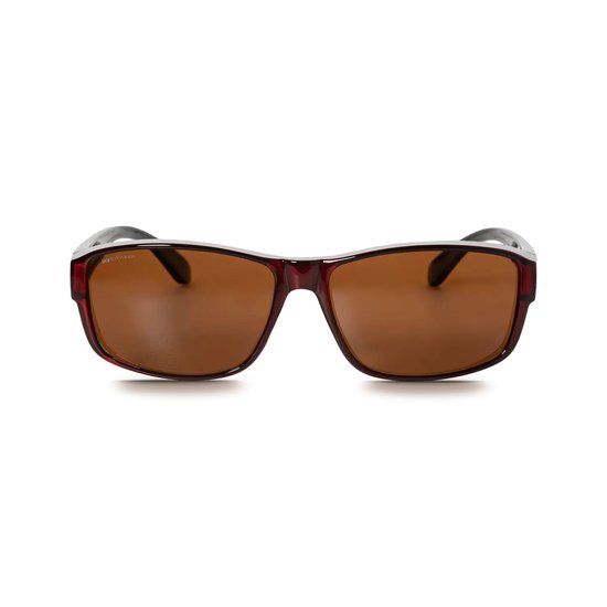 IKY EYEWEAR overzet zonnebril OB-1004D3-rood-metallic
