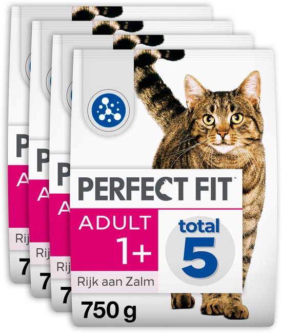 Perfect Fit Kattenbrokken - Active Adult - Zalm - 4x750g