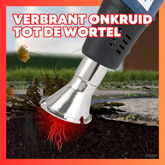 ZAAK. DET2001BBQ elektrische onkruidbrander en barbecue aansteker - Met 4 mondstukken - Maximaal 600 graden ºC - 105 cm - Vaderdag cadeau — afbeelding 5