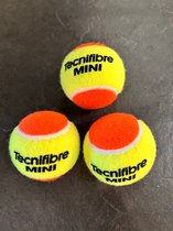 Tecnifibre Mini Stage 2 - Tennisbal - Oranje/Geel - 3 Ballen