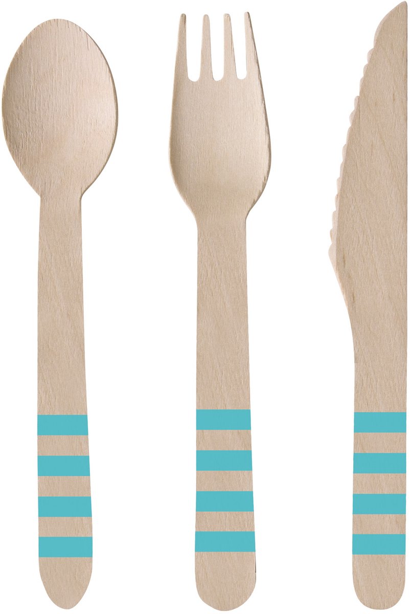 24 Houten Cutlery Pineapple Vibes